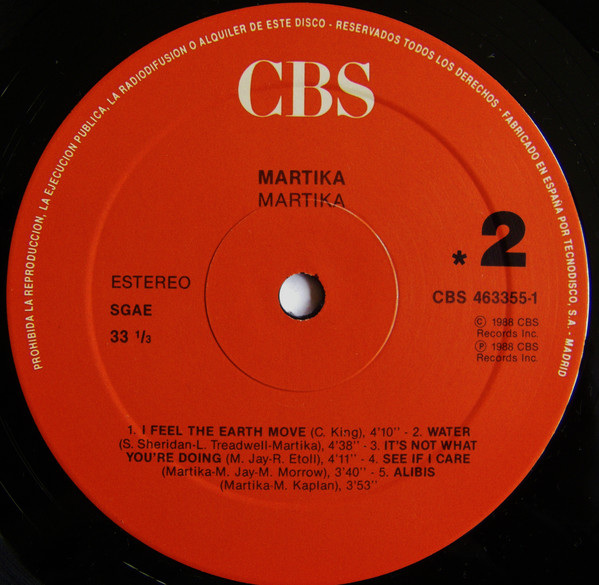 Martika - Martika | CBS (CBS 463355 1) - 4