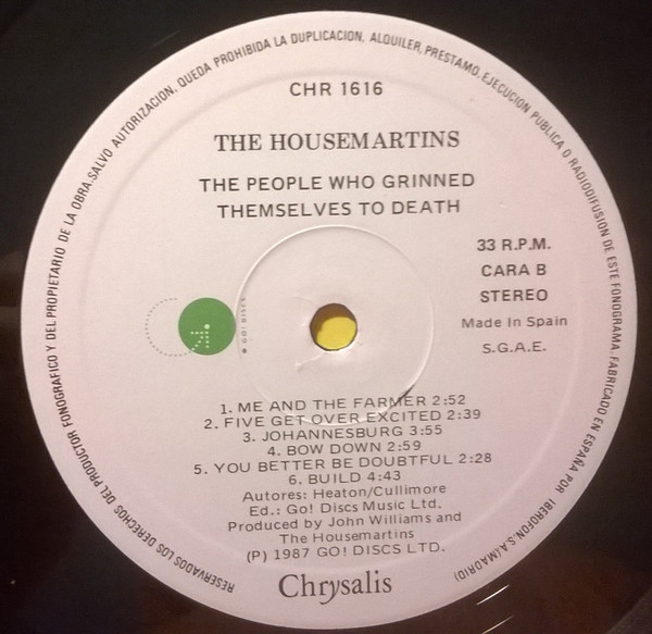 The Housemartins - The People Who Grinned Themselves To Death | Go! Discs (CHR 1616) - 4