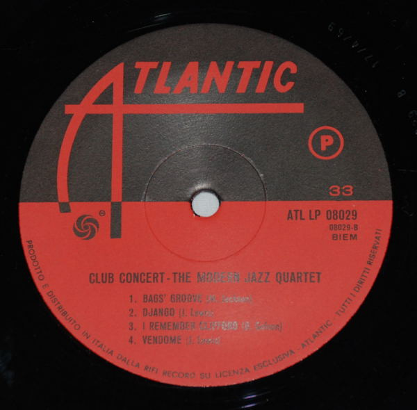 The Modern Jazz Quartet - Club Concert | Atlantic (ATL LP 08029) - 3