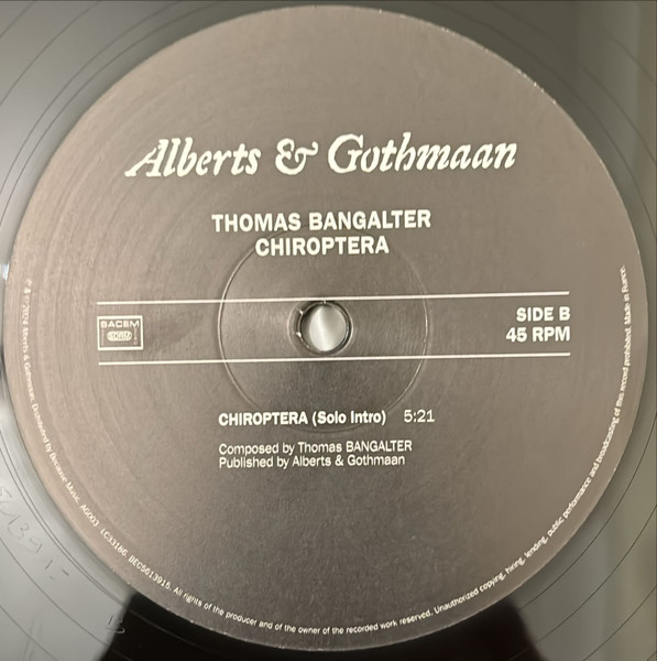 Thomas Bangalter - Chiroptera | Because Music (BEC5613915) - 4 Thomas Bangalter - Chiroptera | Because Music (BEC5613915) - 4