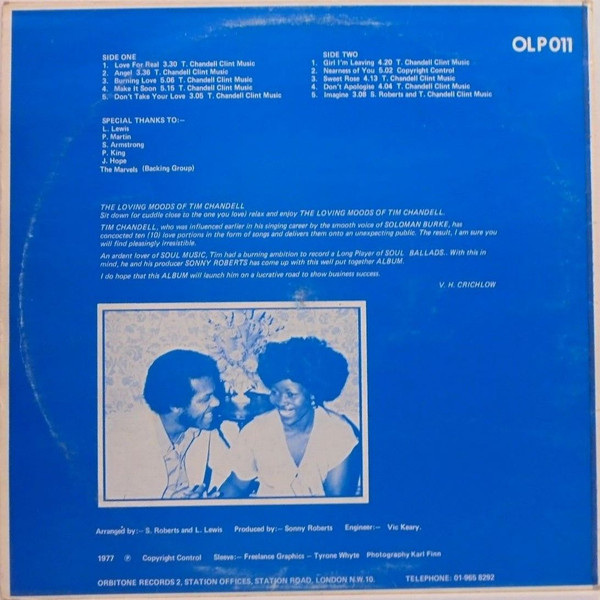 Tim Chandell - The Loving Moods Of Tim Chandell | Orbitone Records (OLP 011) - 2