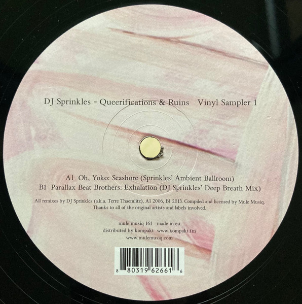 DJ Sprinkles - Queerifications & Ruins Vinyl Sampler 1 | Mule Musiq (mule musiq 161) - main