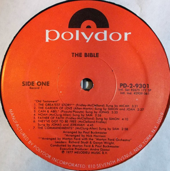 Family Of Love - The Bible | Polydor (PD-2-9301) - 3