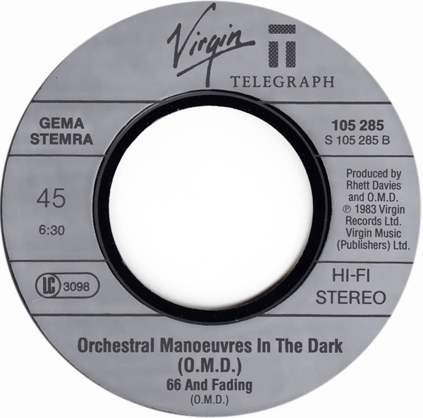 Orchestral Manoeuvres In The Dark - Telegraph | Virgin (105 285) - 4