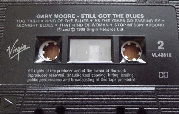 Gary Moore - Still Got The Blues [Cassette] | Virgin (VL4 2612) - 3