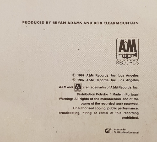 Bryan Adams - Into The Fire | A&M Records (LP393907-1) - 3 Bryan Adams - Into The Fire | A&M Records (LP393907-1) - 3