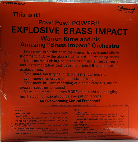 Warren Kime And His Brass Impact Orchestra - Explosive Brass Impact Vol. 2 | Command (RS 919 SD) - 2 Warren Kime And His Brass Impact Orchestra - Explosive Brass Impact Vol. 2 | Command (RS 919 SD) - 2
