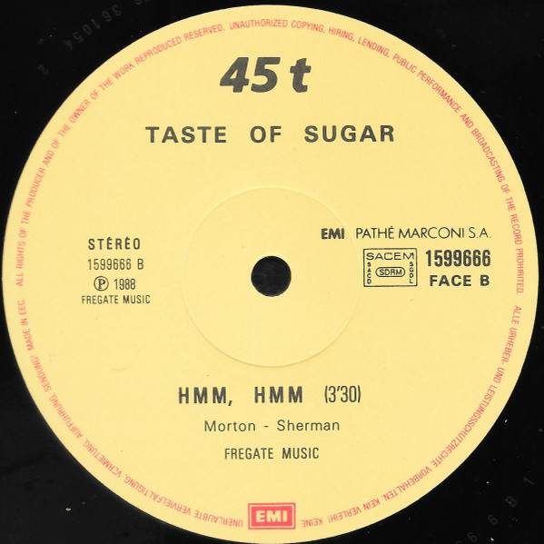 Taste Of Sugar - Hmm, Hmm | EMI France (1599666) - 4 Taste Of Sugar - Hmm, Hmm | EMI France (1599666) - 4
