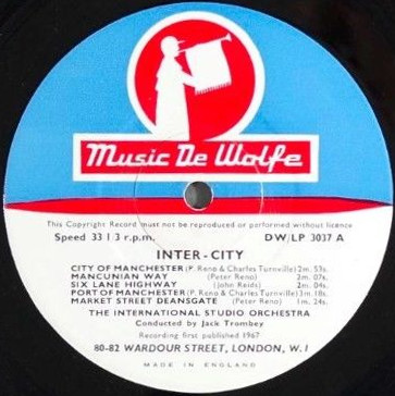The International Studio Orchestra - Inter City | Music De Wolfe (DW/LP 3037) - 3