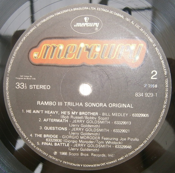 Jerry Goldsmith - Rambo III (Original Motion Picture Soundtrack) | Mercury (834 929-1) - 4