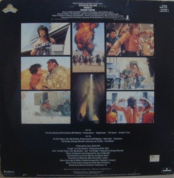 Jerry Goldsmith - Rambo III (Original Motion Picture Soundtrack) | Mercury (834 929-1) - 2