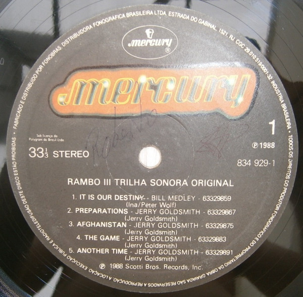 Jerry Goldsmith - Rambo III (Original Motion Picture Soundtrack) | Mercury (834 929-1) - 3