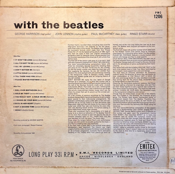 The Beatles - With The Beatles | Parlophone (PMC 1206) - 2