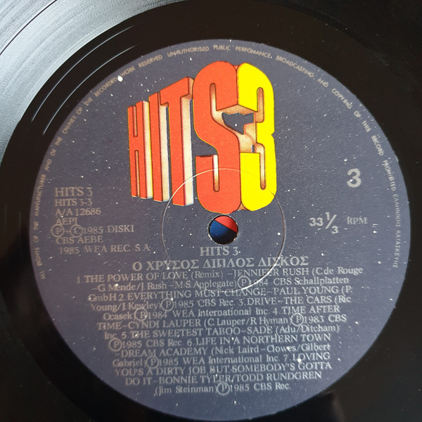 Various - Hits 3 - The Album | CBS (HITS 3) - 4