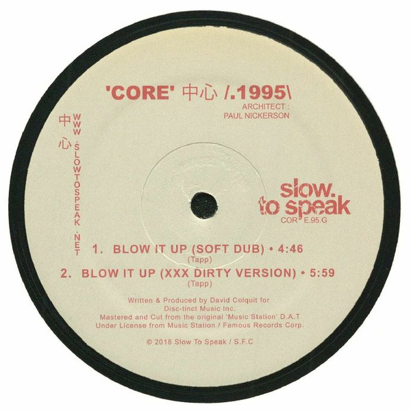 Tapp - 'Core' 中心 /.1995\ : Blow It Up | Slow To Speak (COR E.95.G/H)