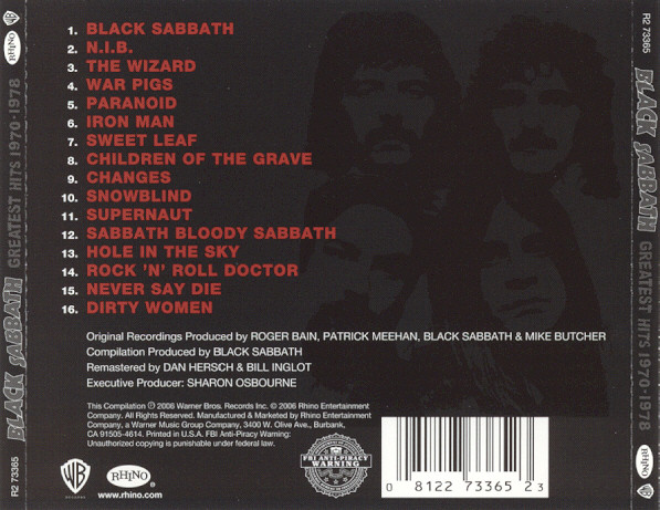 Black Sabbath - Greatest Hits 1970-1978 | Warner Bros. Records (R2 73365) - 2 Black Sabbath - Greatest Hits 1970-1978 | Warner Bros. Records (R2 73365) - 2