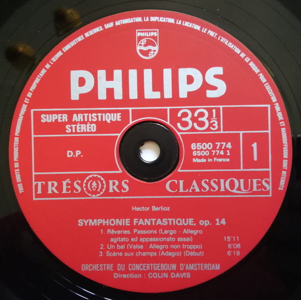 Hector Berlioz , Concertgebouworkest - Sir Colin Davis - Symphonie Fantastique Op. 14 | Philips (6500 774) - 4