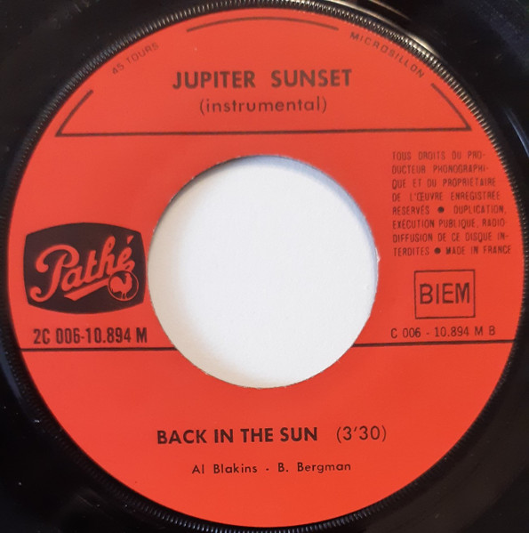 Jupiter Sunset - Back In The Sun | Pathé (2 C 006-10894 M) - 4