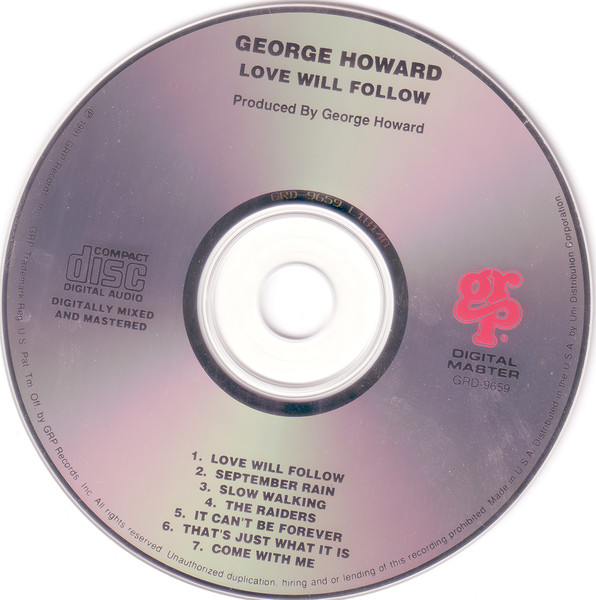 George Howard - Love Will Follow | GRP (GRD-9659) - 3