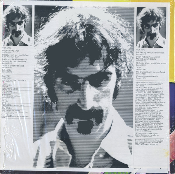 The Mothers - Weasels Ripped My Flesh | Reprise Records (MS 2028) - 2 The Mothers - Weasels Ripped My Flesh | Reprise Records (MS 2028) - 2