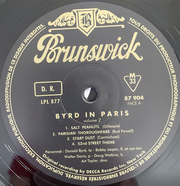 Donald Byrd Quintet - Parisian Thoroughfare (Byrd In Paris, Volume 2) | Sam Records (SR11/1) - 3