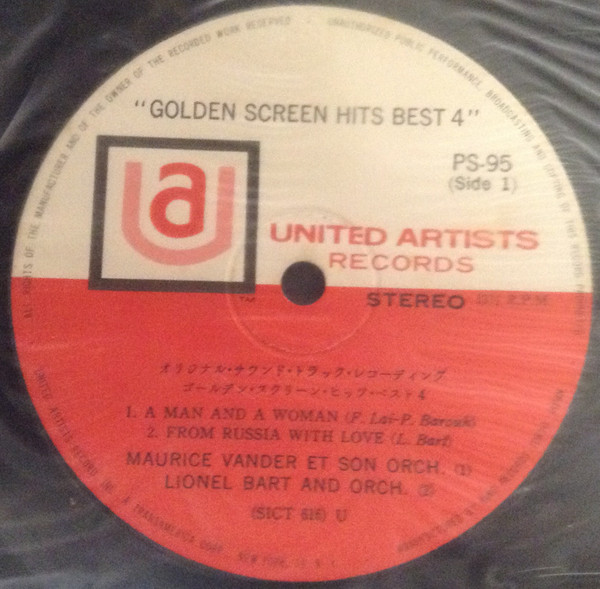 Various - Golden Screen Hits Best 4 | United Artists Records (PS 95) - 3
