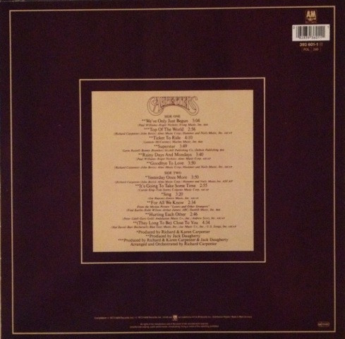 Carpenters - The Singles 1969-1973 | A&M Records (393 601-1) - 2