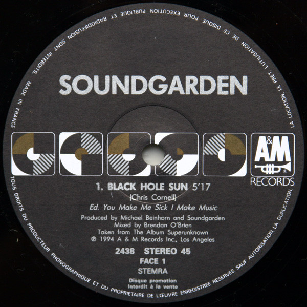 Soundgarden - Black Hole Sun | A&M Records (2438) - main Soundgarden - Black Hole Sun | A&M Records (2438) - main