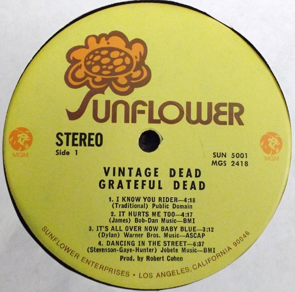 The Grateful Dead - Vintage Dead | Sunflower (SUN-5001) - 3 The Grateful Dead - Vintage Dead | Sunflower (SUN-5001) - 3
