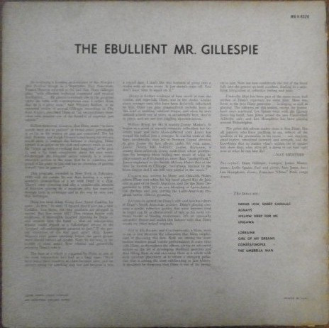 Dizzy Gillespie - The Ebullient Mr. Gillespie | Verve Records (MG V - 8328) - 3 Dizzy Gillespie - The Ebullient Mr. Gillespie | Verve Records (MG V - 8328) - 3