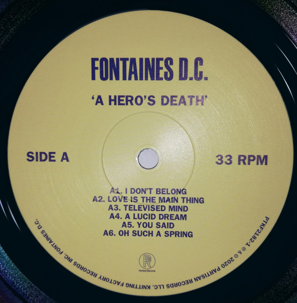 Fontaines D.C. - A Hero's Death | Partisan Records (PTKF2182-3) - 3 Fontaines D.C. - A Hero's Death | Partisan Records (PTKF2182-3) - 3