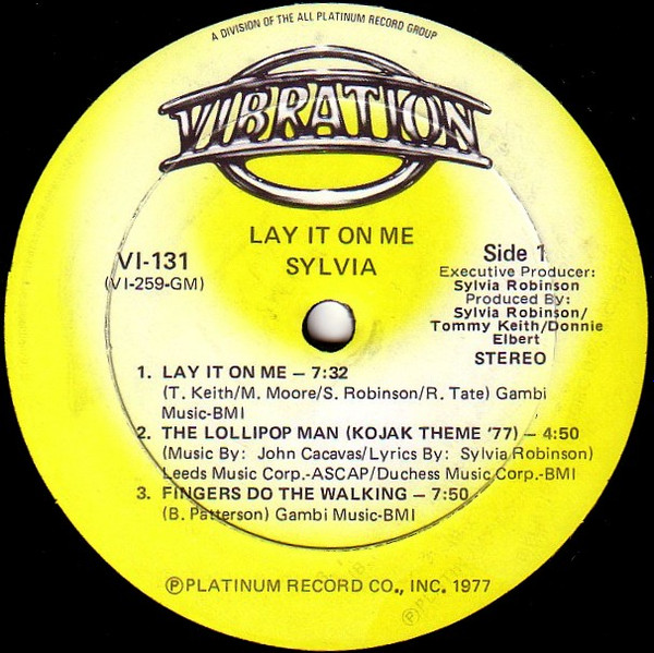 Sylvia Robinson - Lay It On Me | Vibration (VI-131) - 3