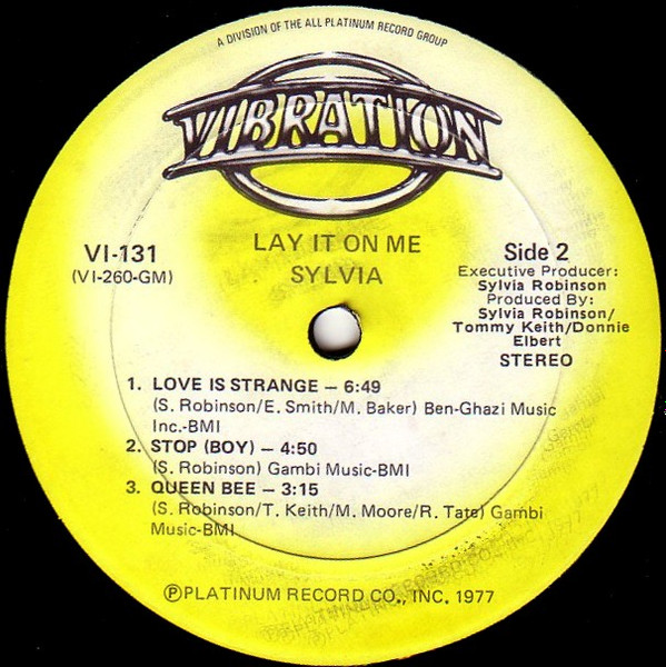 Sylvia Robinson - Lay It On Me | Vibration (VI-131) - 4
