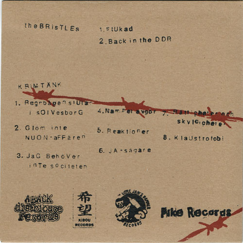 The Bristles / Krimtänk - 45 Rpm Råpunk Split EP | Aback Distribution (Aback # 61) - 2 The Bristles / Krimtänk - 45 Rpm Råpunk Split EP | Aback Distribution (Aback # 61) - 2