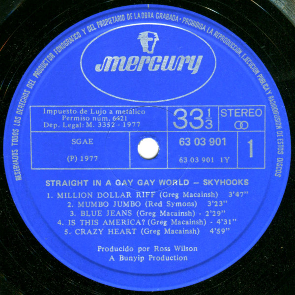 Skyhooks - Straight In A Gay Gay World - Vinilo | Mercury (63 03 901) - 3