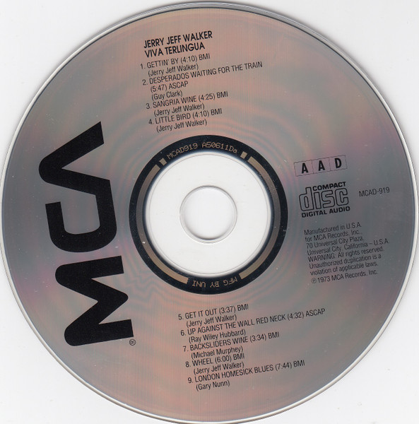 Jerry Jeff Walker - ¡Viva Terlingua! | MCA Records (MCAD-919) - 3 Jerry Jeff Walker - ¡Viva Terlingua! | MCA Records (MCAD-919) - 3