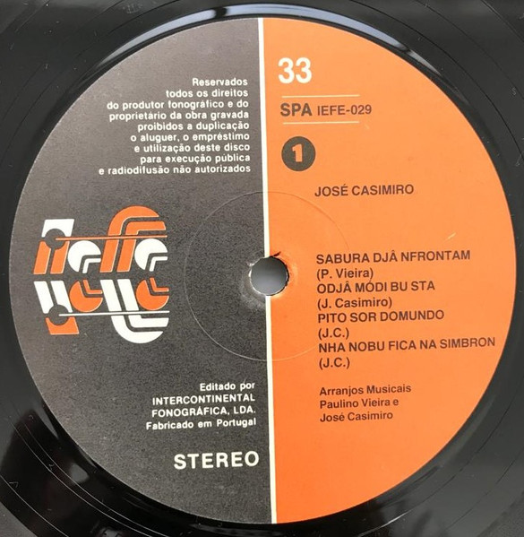 José Casimiro - Sabura Djâ Nfrontam | Iefe Discos (IEFE 029) - 3