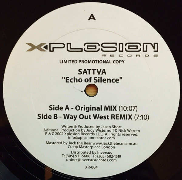 Sattva - Echo Of Silence | Xplosion Records (XR-004)