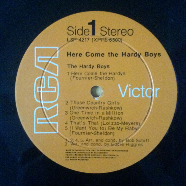 The Hardy Boys - Here Come The Hardy Boys [Vinyl] | RCA Victor (LSP-4217) - 3
