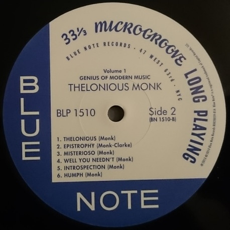 Thelonious Monk - Genius Of Modern Music Volume One | Blue Note (1510) - 4