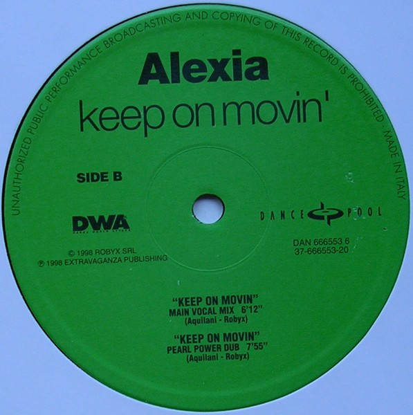 Alexia - Keep On Movin' | Dance Pool (DAN 666553 6) - 4