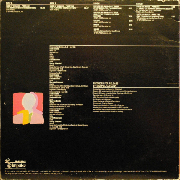 Sam Rivers - The Live Trio Sessions | ABC Impulse! (IA-9352/2) - 2 Sam Rivers - The Live Trio Sessions | ABC Impulse! (IA-9352/2) - 2