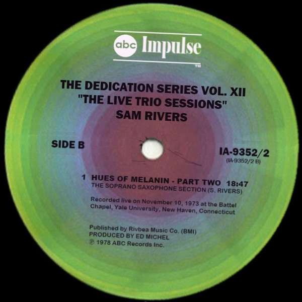 Sam Rivers - The Live Trio Sessions | ABC Impulse! (IA-9352/2) - 4 Sam Rivers - The Live Trio Sessions | ABC Impulse! (IA-9352/2) - 4