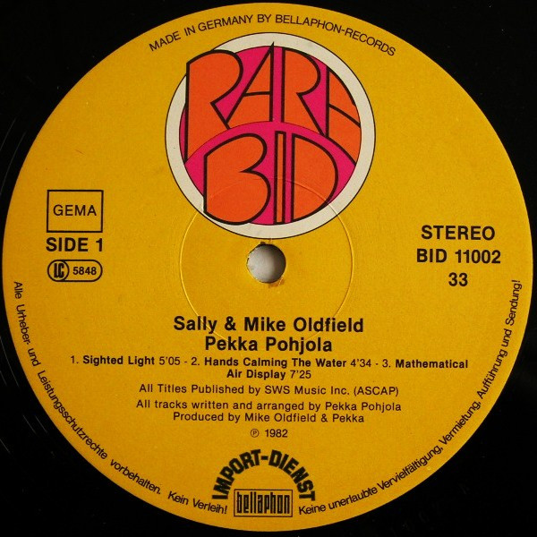 Sally Oldfield & Mike Oldfield , Pekka Pohjola - Sally & Mike Oldfield, Pekka Pohjola | Rare Bid (BID 11002) - 3 Sally Oldfield & Mike Oldfield , Pekka Pohjola - Sally & Mike Oldfield, Pekka Pohjola | Rare Bid (BID 11002) - 3