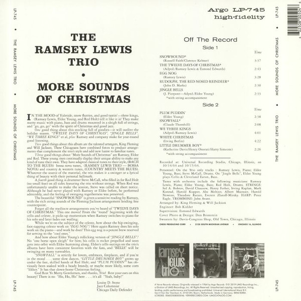 The Ramsey Lewis Trio - More Sounds Of Christmas | Verve Records (00602508005046) - 2