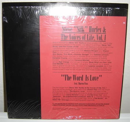Steve "Silk" Hurley & The Voices Of Life Feat. Sharon Pass - The Word Is Love | Silk Entertainment (SENT 9701-1) - 4