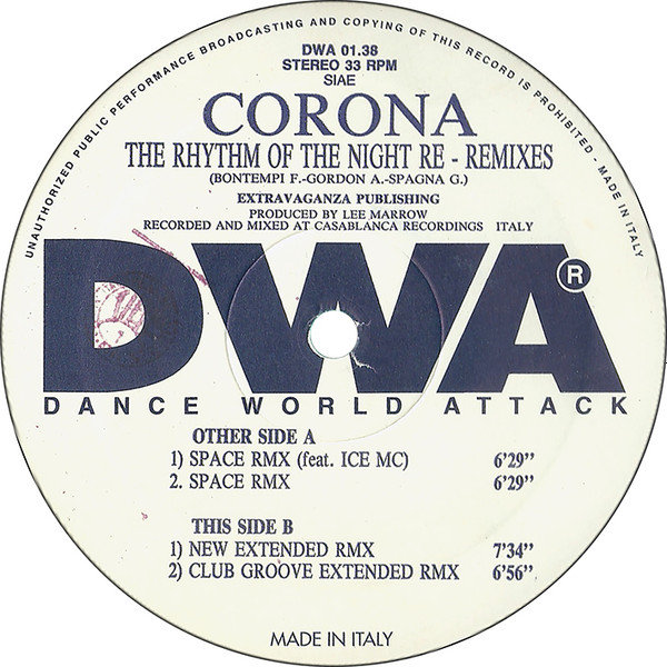 Corona - The Rhythm Of The Night (Re Remixes) | DWA (Dance World Attack) (DWA 01.38) - 3 Corona - The Rhythm Of The Night (Re Remixes) | DWA (Dance World Attack) (DWA 01.38) - 3