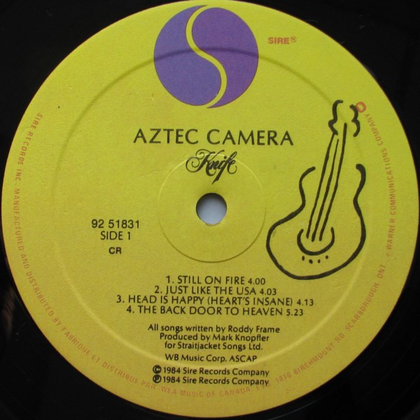 Aztec Camera - Knife [Vinyl] | Sire (92 51831) - 3