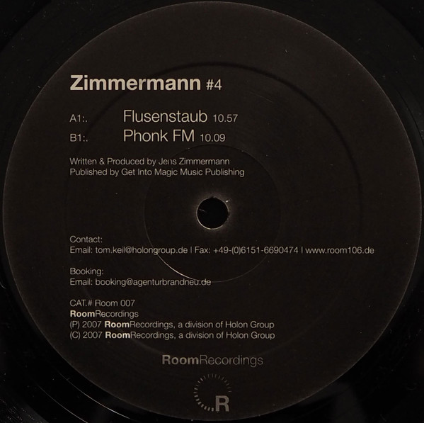 Jens Zimmermann - #4 | Room Recordings (Room 007) - main