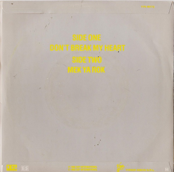 UB40 - Don't Break My Heart | Virgin (VIN 45172) - 2